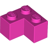 Lego kostka (kostička) 2x2 roh, tmavě růžová (6253860, 6173741)